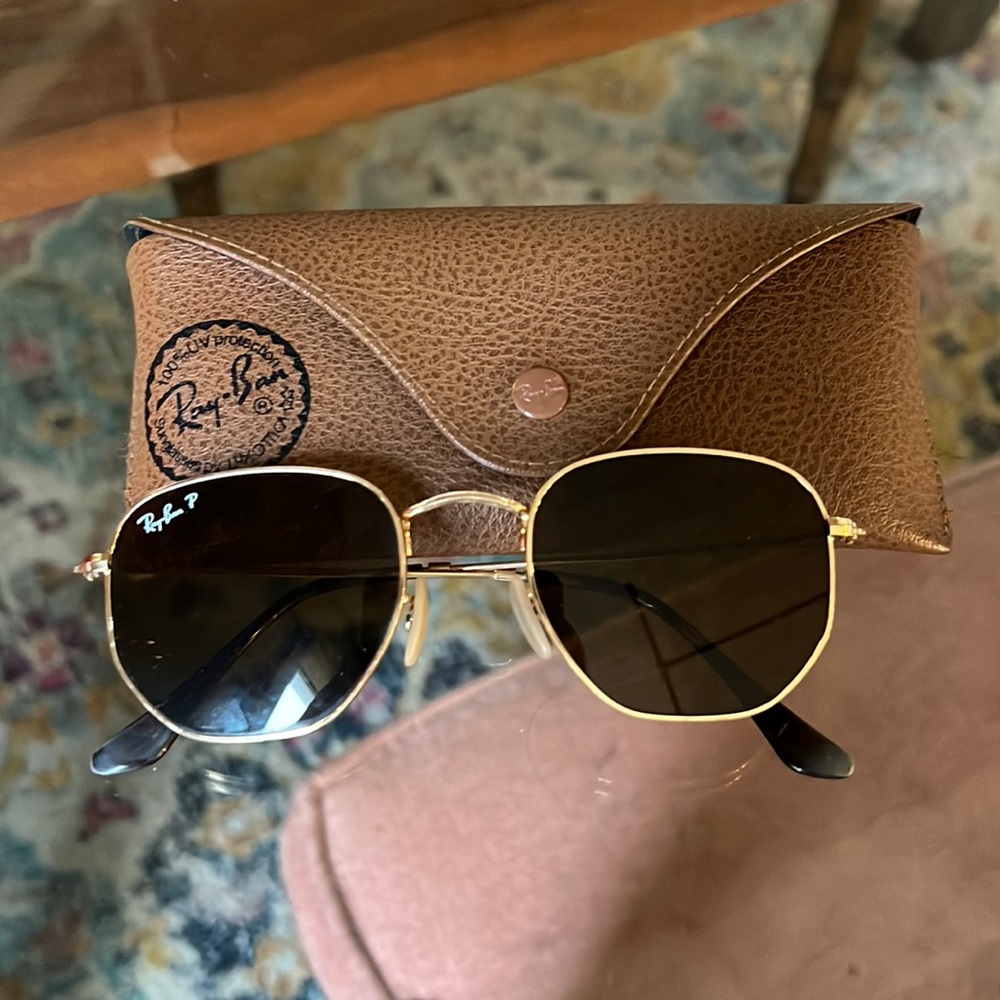 Ray-ban Hexagonal Sunglasses - Polarized with brown lenses